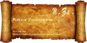 Makra Zsuzsanna névjegykártya